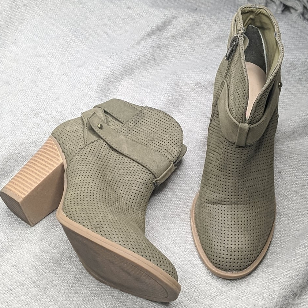 Phernah Green Ankle Booties